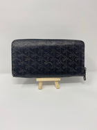 GOYARD MATIGNON BLACK CHEVRON FULL-ZIP LONG WALLET