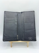 LOUIS VUITTON BLACK EPI LEATHER BRAZZA WALLET