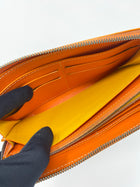 GOYARD MATIGNON ORANGE CHEVRON FULL-ZIP LONG WALLET