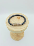 LOUIS VUITTON BLACK TAIGA DIGIT BRACELET