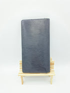 LOUIS VUITTON BLACK EPI LEATHER BRAZZA WALLET
