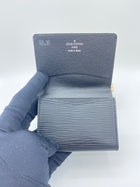 LOUIS VUITTON BLACK EPI LEATHER CARD CASE
