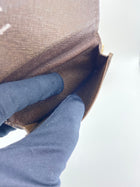 LOUIS VUITTON BROWN TAIGA LEATHER CARD CASE