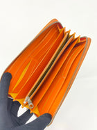 GOYARD MATIGNON ORANGE CHEVRON FULL-ZIP LONG WALLET