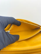 LOUIS VUITTON YELLOW DAMIER INFINI BRAZZA WALLET
