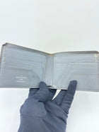 LOUIS VUITTON GLACIER GREY TAIGA LEATHER MULTIPLE WALLET