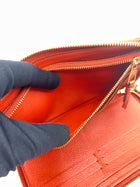 LOUIS VUITTON RED MONOGRAM EMPREINTE LEATHER ZIPPY