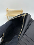SAINT LAURENT BLACK LEATHER LONG WALLET