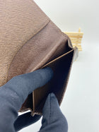 LOUIS VUITTON BROWN TAIGA LEATHER CARD CASE