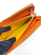 GOYARD MATIGNON ORANGE CHEVRON FULL-ZIP LONG WALLET