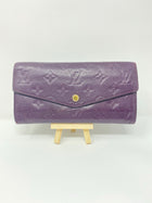 LOUIS VUITTON PURPLE EMPREINTE LEATHER JOSEPHINE WALLET