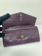 LOUIS VUITTON PURPLE EMPREINTE LEATHER JOSEPHINE WALLET