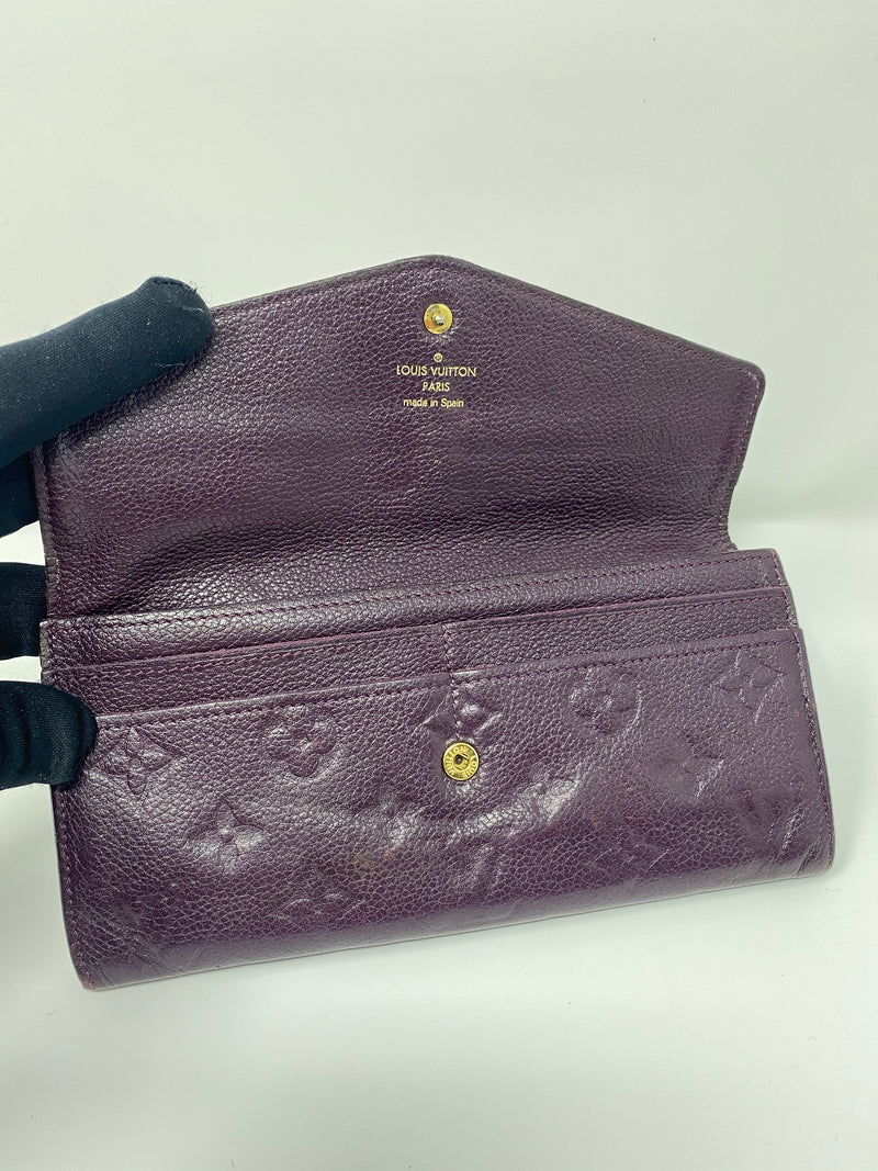 Pre-Owned Louis Vuitton Sarah Monogram Empreinte Wallet - Good Condition 