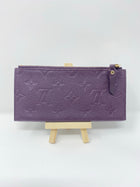 LOUIS VUITTON PURPLE EMPREINTE LEATHER JOSEPHINE WALLET