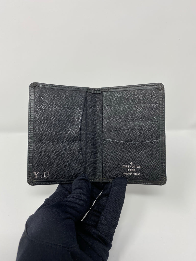 LOUIS VUITTON BLACK EPI LEATHER POCKET ORGANIZER