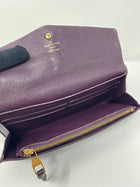 LOUIS VUITTON PURPLE EMPREINTE LEATHER JOSEPHINE WALLET