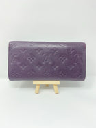 LOUIS VUITTON PURPLE EMPREINTE LEATHER JOSEPHINE WALLET